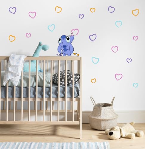 Komar Wandtattoo - Stitch Artist - Größe 50 x 70 cm - Disney, Wandsticker, Kinderzimmer, Aufkleber, Bunt