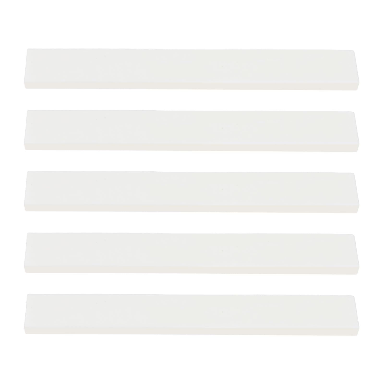 Briny River 5pcs Unbleached Bone Blank Saddle 86 * 11 * 3.7mm for Folk Guitars and Electric Guitars