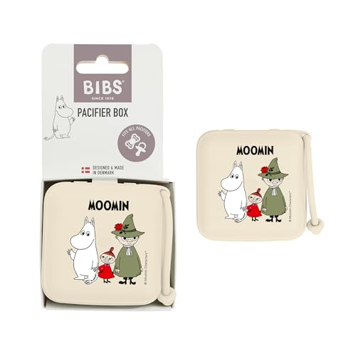 Moomin x BIBS Pacifier Box, Sterilizer Case, Clean &amp; Travel-Friendly, Ivory