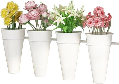 Generisch Wall Mounted Flower Display Stand - Decorative Indoor/Outdoor Plant Holder - Plastic Floral Container Rack for Home & Garden Decor - Modern Vertical Plant Shelf