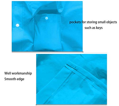 Image of DoMii Kids Fashion Translucent Raincoat Reusable Portable Rainwear Hooded Poncho for Age 3-11 Boys Girls