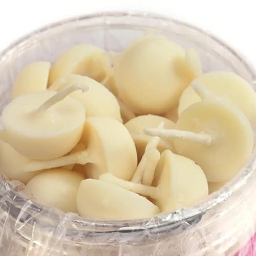 Image of Om Phool Batti Readymade Pure Cow Ghee Diya Batti for Puja,2 Jar of 300 Pcs