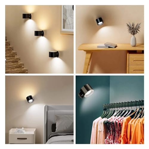 Aplique de pared inalámbrico con carga USB y control táctil para iluminación interior 8