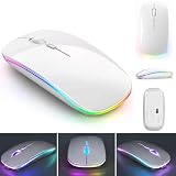 ILLUMINAZIONE RGB: il mouse wireless ha un design elegante con retroilluminazione a LED a 7 colori che crea un'esperienza visiva unica durante l'uso, il nostro mouse wireless Bluetooth si illumina a seconda dell'attività che si svolge, rapidamente e silenziosamente.