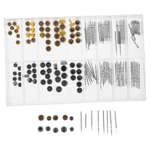 1箱 表冠スプリング交換修理キット 収納ボックス付き 時計リューズ延長棒 時計修理ツール 精密加工パーツ 対応 プロ用腕メンテ