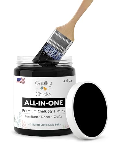 Chalky Chicks All-in-One Chalk Paint for Furniture or Cabinet - 4 Fl Oz - Matte Finish Starless...