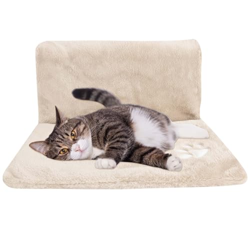 Katzenliege für Heizung, Hängeliege Hängematte, Heizkörperliege Liege Katze, Katzenheizungsliege mit weichem Plüschfell, Gemütliche...