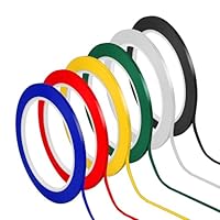 SSHUIKKAI 6 Rollen Whiteboard Klebeband, Markierungsband, Buntes Klebeband, Whiteboard Tape, für Schule, Büro, Scrapbooking, Notebook(3mm)