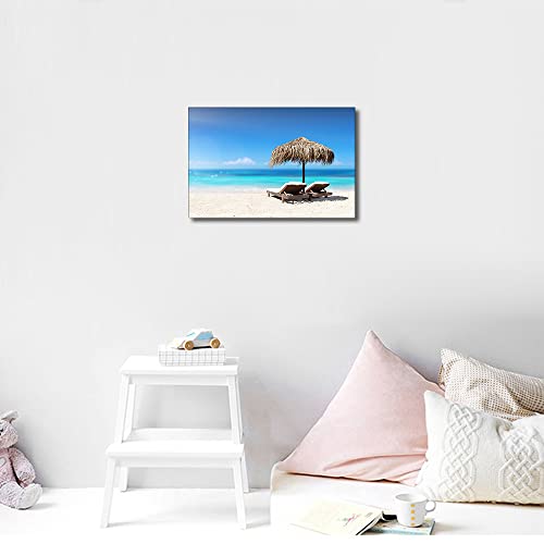 Toile murale encadrée paysage marin et tableau de plage pour décoration de chambre