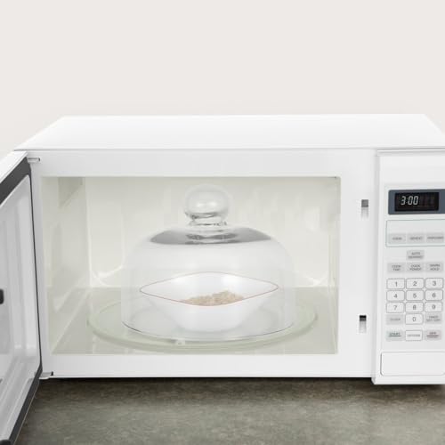 Tapa microondas cristal GARVALON de 16cm transparente con ventilación para salpicaduras 7