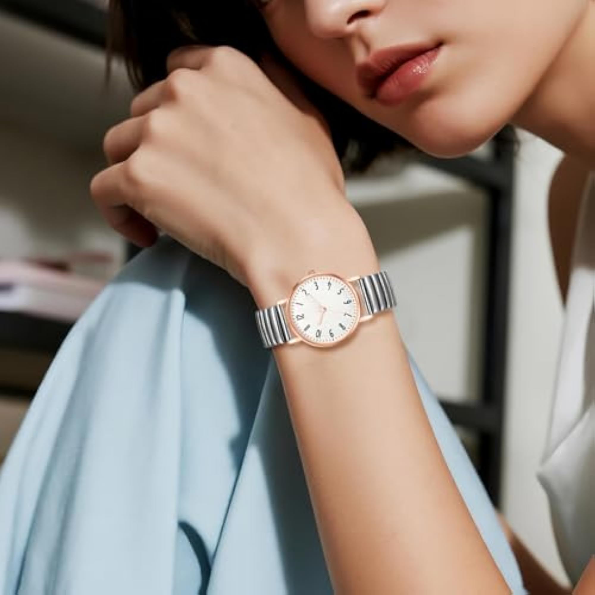 Women's Colorful Stretch Band Analog Quartz Watch