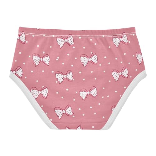 Wusikd Bows Dots Girls' Underwear Cotton Girls Briefs Soft Toddler Underwear 2T2