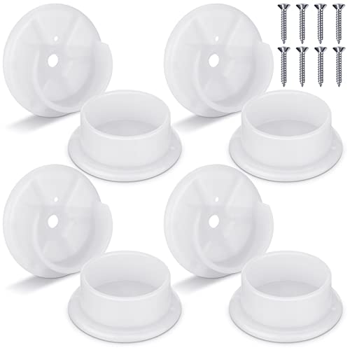 4 Pack Plastic Closet Pole Socket White Closet Rod Holders Closet Rod Bracket Closet Rod Holders Wardrobe Tube Support for Bathroom Curtain Clothing Store, 1-3/8 Inch 4 Pack Plastic Closet Pole Socket White Closet Rod Holders Closet Rod Bracket Closet Rod Holders Wardrobe Tube Support for Bathroom Curtain Clothing Store, 1-3/8 Inch