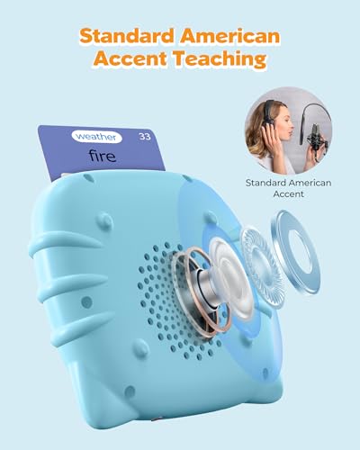 Image of Bilingual Spanish and English Talking Flash Cards for Ages 2+, Pocket Speech Therapy Tools with 512 Words, Montessori Language Learning and Autism Aids (510 Words English Blue)