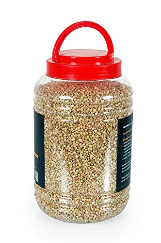 Image of SundarLaxmi Buckwheat Seeds - 2Kg Jar | Kuttu Giri | Hulled, Gluten Free Buckwheat Millet | High in Plant Protein & Fibre | Kuttu Giri Whole Grain Grind To Make Flour
