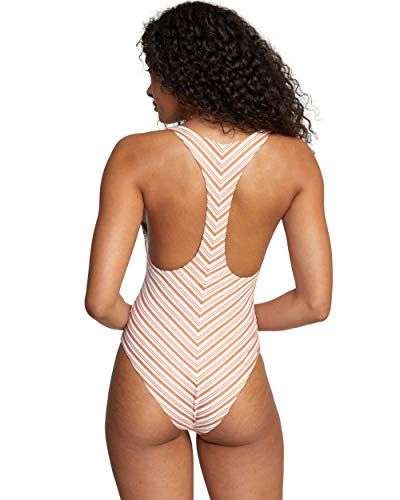 Rvca Women's Standard Swimsuit, Racerback Medium One Piece/Canyon Rose, Small #TOP2