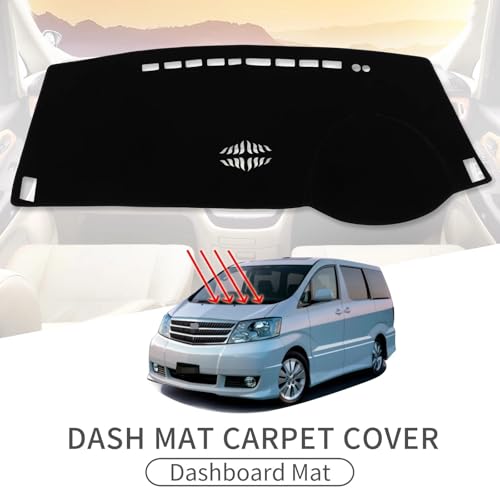 Coche salpicadero pad Toyota Alphard evita reflejos y grietas en panel Vellfire AH10 3