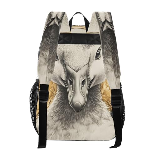 Duck Floral Clear Backpack, PVC Transparent Bag with Large Capacity for Boys, Girls, Men, Women, See Through Bookbag for School Work College Travel3