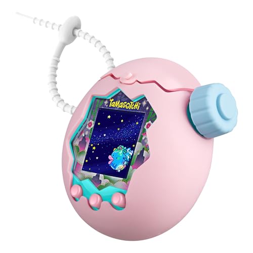 Newzerol【新登場】Tamagotchi Paradise保護ケース+ズームダイヤルカバー 通信に対応 一体型開蓋 たまごっちパラダイスケース シリコン素材 ツートンカラー 衝撃吸収 耐久性 すり傷防止 全周囲保護 紛失防止(ベビーブルー/ベビーピン