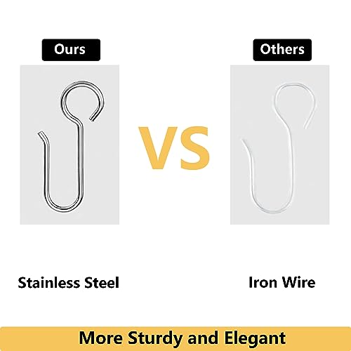 Outus 58 Pack Metal Curtain Hooks Pin-On Drapery Hooks 1.2 By 1 Inch For Window,Door,Shower Curtain(Silver - View #6