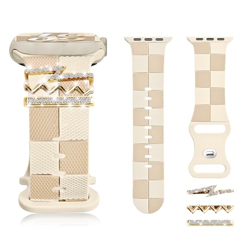 Ruibopad Chessboard �V���R���o���h �`���[���t��, 41/40/38/42mm(series 10), �N���X�^���B