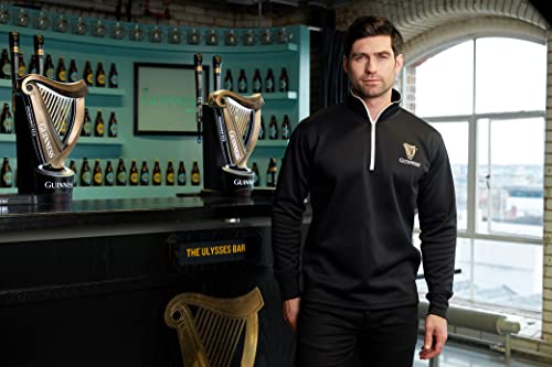 Guinness Black Quarter Zip Performance Top Official Merchandise Pullover 1/4 Zip Athletic Fleece4