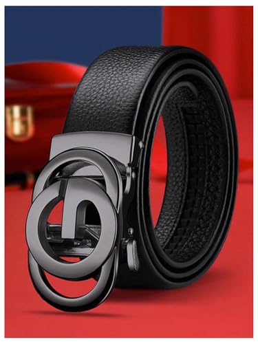 Men's PU Leather Dress Belts Automatic Buckle Business Casual Belt for Jeans2