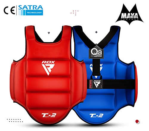 Rdx Boxing Chest Guard Reversible, Kickboxing Mma Muay Thai Body Protector, Sparring Training Punching, Adjustable Shield, Martial Arts Upper Belly Rib Pad, Taekwondo Vest (Brown/Black, X-Large) #TOP1