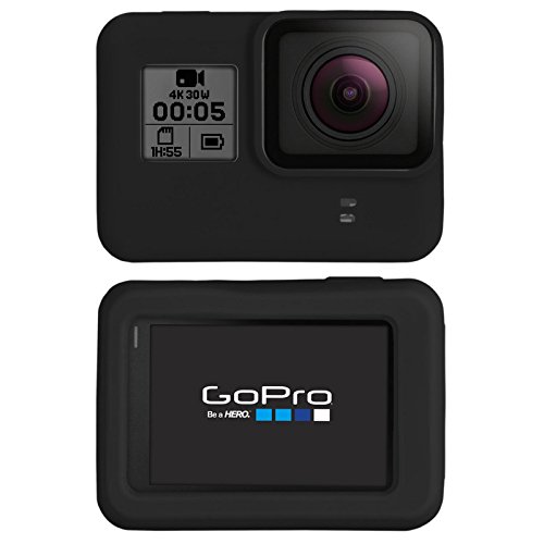 PhoneNatic Silikon-Hülle kompatibel mit GoPro Hero 5/6 / 7 in Schwarz inklusive Objektivabdeckung