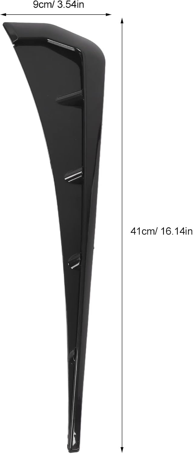 Fydun Side Vent Trim 2pcs Universal Car Mudguard Side Wing Air Vent Cover Trim Black Exterior Accessories for Car