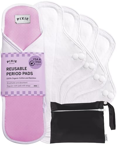 Pixie Cotton Cloth Pads for Feminine Care - 100% Organic ...