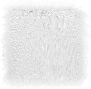 WLLHYF 30 cm, sztuczne futro, kwadraty, dywan z kudłatym futrem, cięty, puszyste futro, kwadratowe łaty, pluszowy dywan, pokrowiec na krzesło, poduszka do siedzenia, do majsterkowania, dekoracji