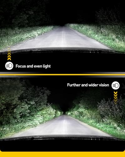 Image of AUXITO H4 Fog Light Bulbs for Fog or Rain, Pack of 2