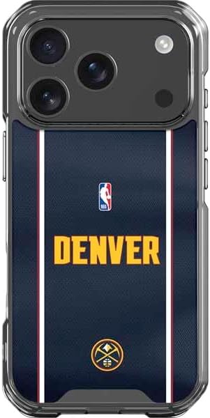 Skinit Clear Phone Case Compatible with iPhone 17 Pro - Officially Licensed NBA Denver Nuggets Distressed Design