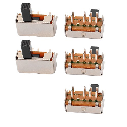 Aexit 5Pcs 3 Outlets & Accessories Position 8P 2P3T Micro Slide Switch Latching Outlet Switches Camera Switch