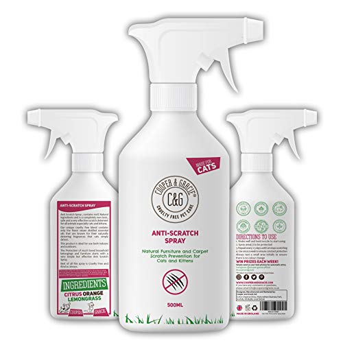 Cats‌ ‌Anti Scratch‌ ‌Spray‌ ‌500ml -‌ ‌Best‌ ‌Cat‌ ‌Scratcher‌ ‌Deterrent‌ ‌Repellent‌ ‌-‌ Protects‌ ‌Furniture‌ |‌ Safe‌ ‌For‌ ‌Fabric‌ ‌Floor‌ ‌And‌ ‌More‌ ‌- ‌Cruelty‌ ‌Free‌ ‌Plant-Derived‌