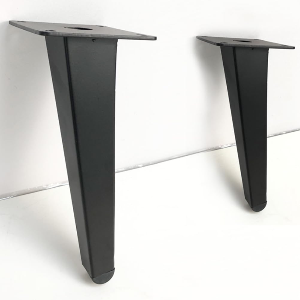 SZLXJMFL Conisch, zwarte meubelpoten, hoogte 13-20 cm, voor balk, meubelpoten, gegalvaniseerd, laag, ijzer, aanrecht, kast, schuine kegelpoten, 4 x kastvoet - 17 cm
