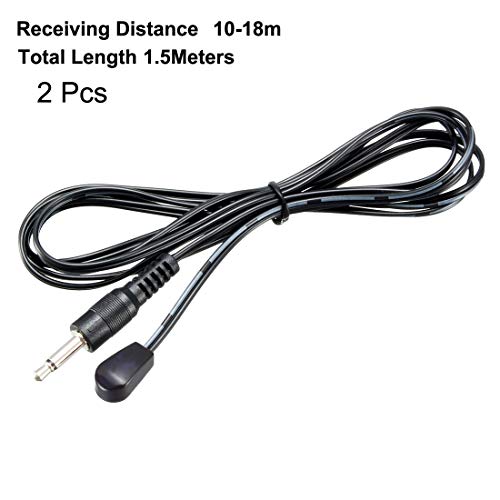 Uxcell Ir Infrared Emitter Extension Cable 4.9Ft Long 45 Degree Emission Angle 3.5Mm Jack Single Red Head 2Pcs #TOP1