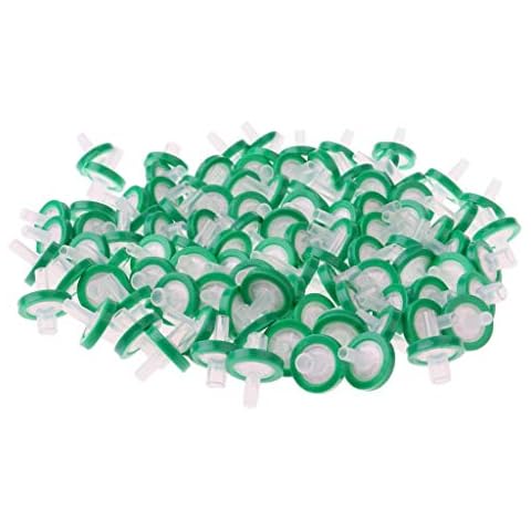 Tubayia 100 Stück Einweg Spritzenfilter 0.22um 13mm Wissenschaftlicher Spritzen Filter Cover