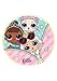 Lol dolls 1 décoration de gâteau ronde personnalisée en papier de riz comestible de 19 cm pour fête d'anniversaire