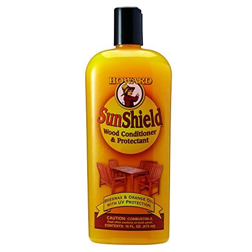 Howard SWAX16 SunShield Outdoor Furniture Wax with UV Protection, 16-Ounce, Yellow