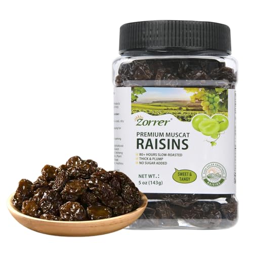 Zorrer Premium Muscat Raisins, Nutrient-Rich Grape Dried Fruit Snacks, Chewy