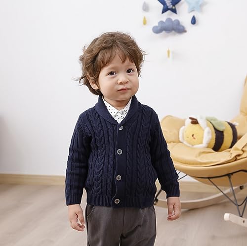 feidoog infant baby boys cardigan crochet sweater v-necktoddler knit button up knitted pattern pullover sweatshirt