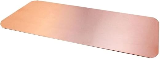 ALEAF Pure 99.9% Copper Plate for Making 15 Liter Structured Water (3.5 X 12 inches – 0.5mm) Copper sheet with round corners
