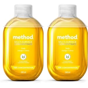Method Multi Surface Cleaner Concentrate, Lively, Mango + Citrus fragrance, 2X 240ml (Pack of 2)