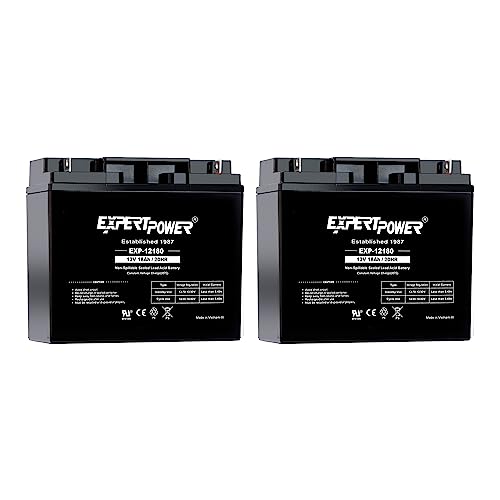 ExpertPower 12 Volt 18 Ah Rechargeable Battery With Nuts & Bolts Included || EXP12180