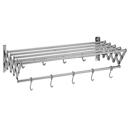 Porte-serviette pour salle de bain 80 cm résistant à la rouille et pliant - 2