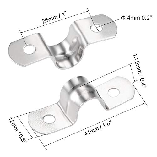 Uxcell U Shaped Conduit Clamp Saddle Strap Tube Pipe Clip Stainless Steel M10 10Pcs #TOP1