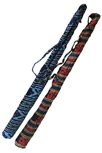 Woven Cloth Didgeridoo Bag - 55" Long - Woven Ikat Carrying Case With Strap & Drawstring - World Percussion Usa - Dbaos #TOP3