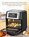 Innsky Freidora sin Aceite 10L, 1500W Freidora Aire con 10 Programas, Air...
